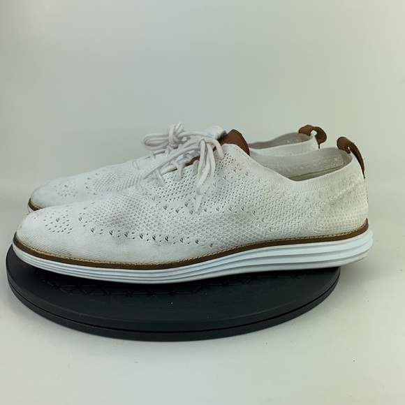 Cole Haan Original Grand Stitchlite Wingtip Oxford White C27963 Men's Size 10.5 - Picture 8 of 12